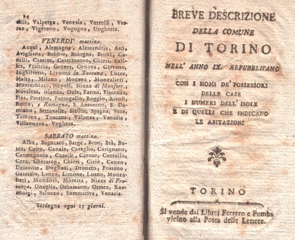 Nuovo calendario, 1801