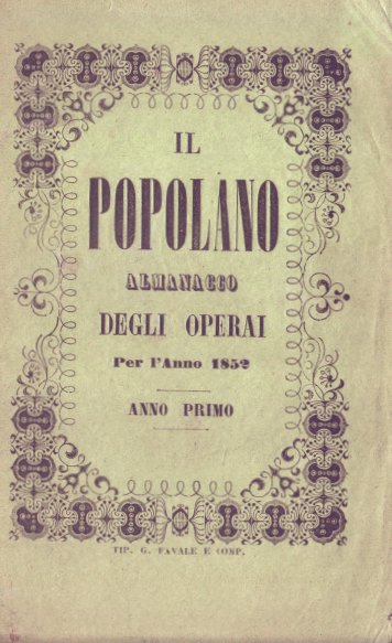 Il Popolano, 1852