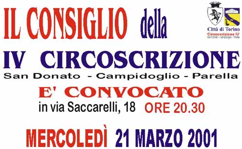 Consiglio Circoscrizionale 21 marzo 2001