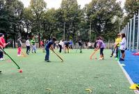 hockey su prato, bambini delle scuole elementari di Torino alla Festa dello sport 2023