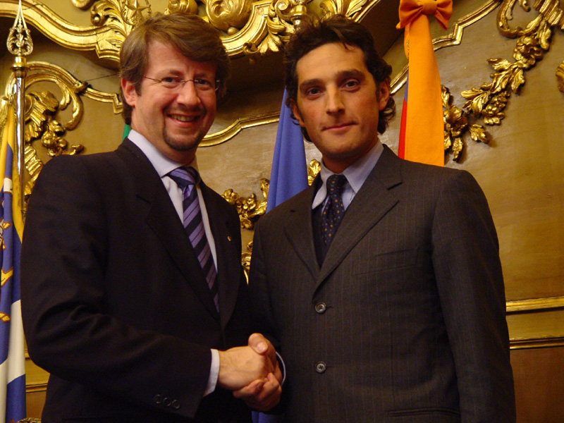 Il  presidente Marino e il vice presidente Coppola