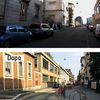 Riqualificazione spazio pubblico del Borgo di Barriera di Milano| scuola G. E. Pestalozi | Via Banfo | Prima e dopo 2